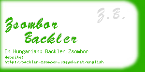 zsombor backler business card